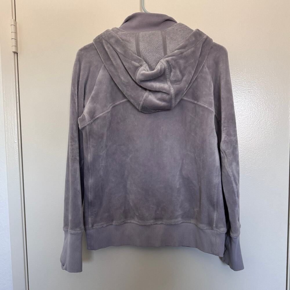 Athleta Grey Triumph Hoodie Double Cozy Karma Full Zip Jacket Size Small - Picture 3 of 6